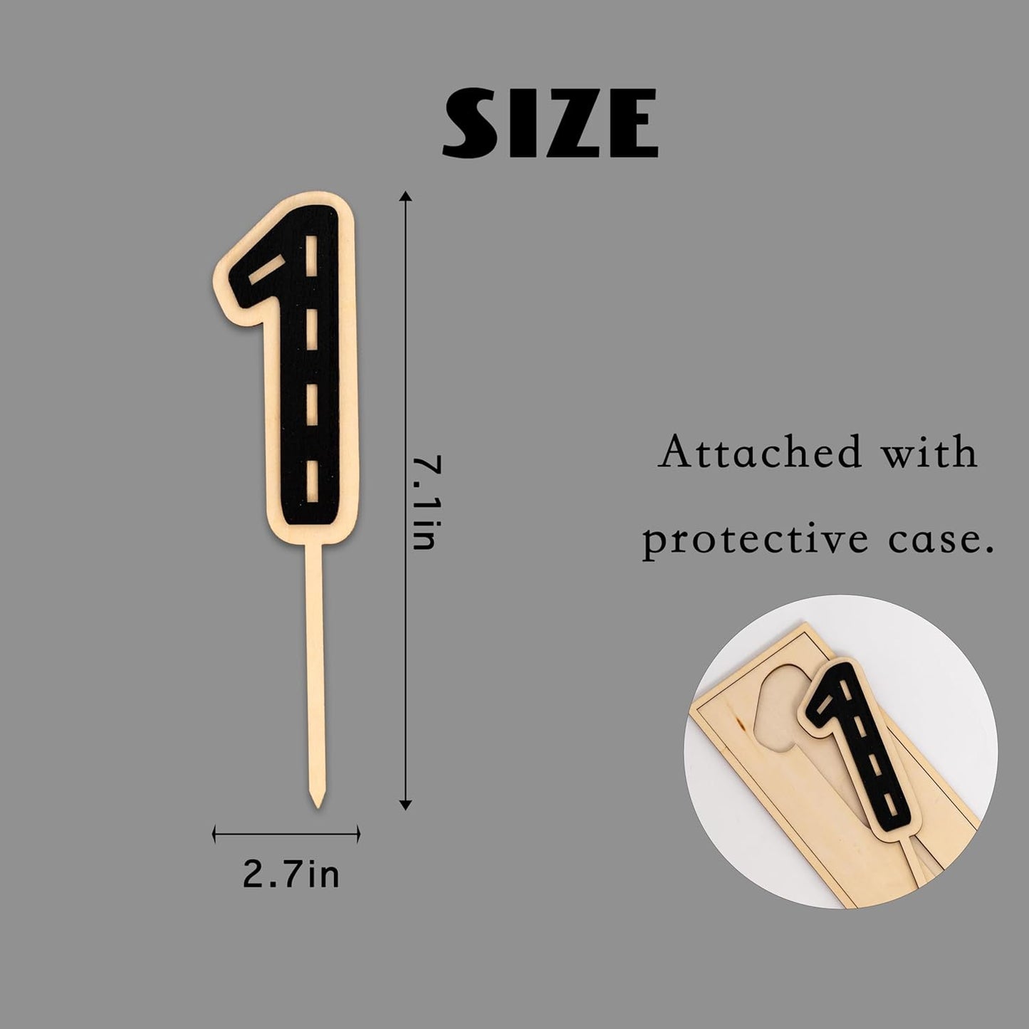 Race Car Cake Topper - Racing Theme Wooden Cake Topper, Fast One Birthday Decoration for First Birthday Party, Anniversary, Smash Cake, Baby Photo Booth Props...