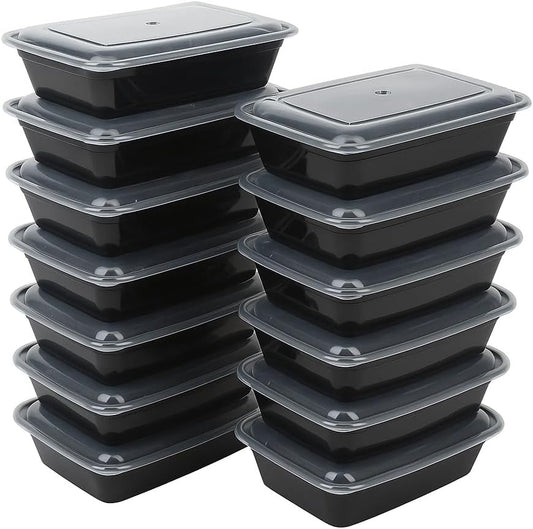Ruthy's Outlet Meal Prep Containers W/Lids -Square Food Storage – BPA-Free| Stackable | Microwave | Freezer & Dishwasher Safe | Reusable Lunch Bento Box Portion Control & Planning (30 Pack, 24 oz)