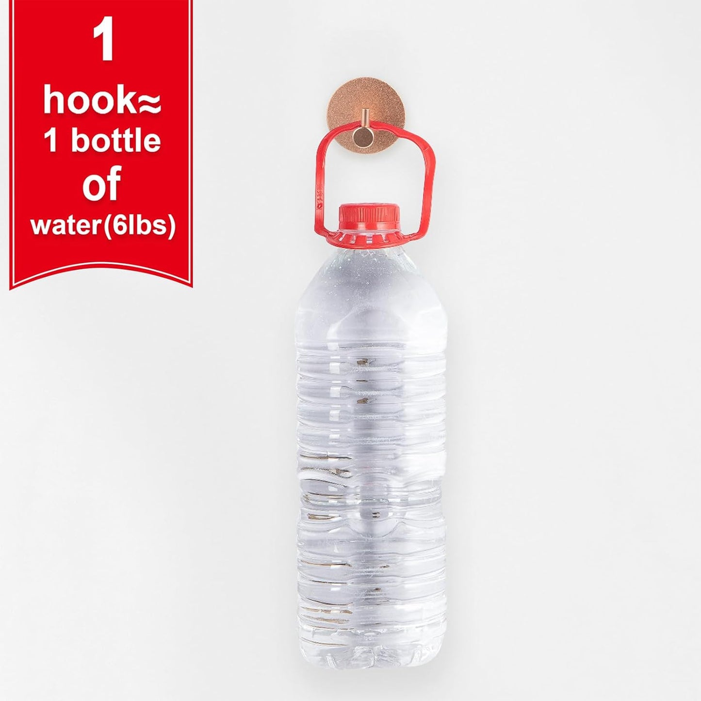 Aluminum Wall Hooks, No Drill Damage-Free Adhesive Hook, Product for Hanging Heavy Duty for Bathroom Kitchen Home (Single Round Rose Gold Hook, 4)