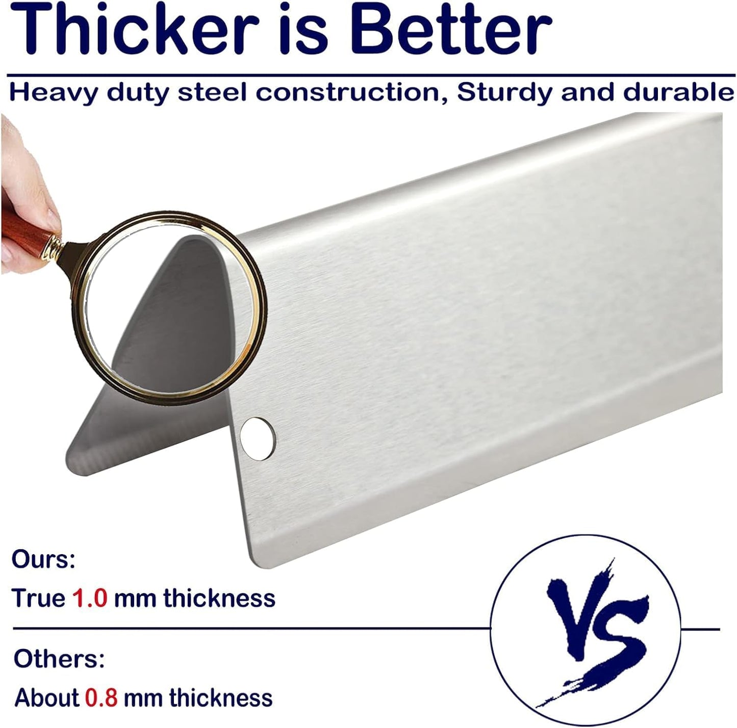 Genesis Grill Parts for Weber Genesis 300 Series Grills with Front Control Knob, 17.5" Flavorizer Bars 7620 Heat Deflectors 7622 Grill Grate 7524 for Weber Genesis E310 E320 E330 S310 S320 S330