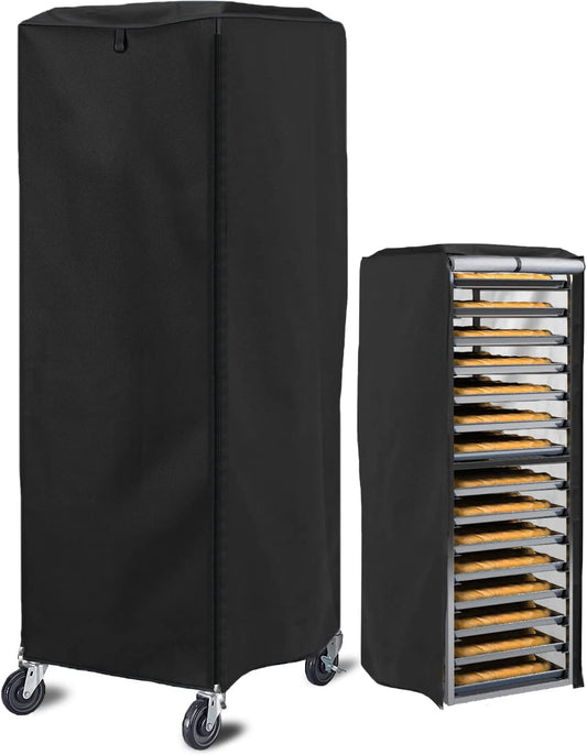Sealcover Pan Rack Cover, High Density Waterproof and Dustproof Bread Rack Cover, 23"x28"x64", Bakery Single Rack Covers.