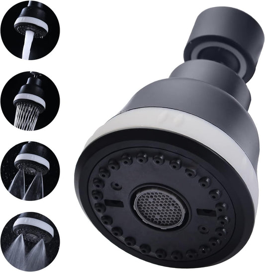 4 Spray Modes Faucet Aerator,360 Degree Faucet Sprayer Attachment,Big Angle Kitchen Faucet Aerator,Swivel Faucet Extender,Sink Sprayer Attachment for faucet,55/64 inch Female Thread (Black)