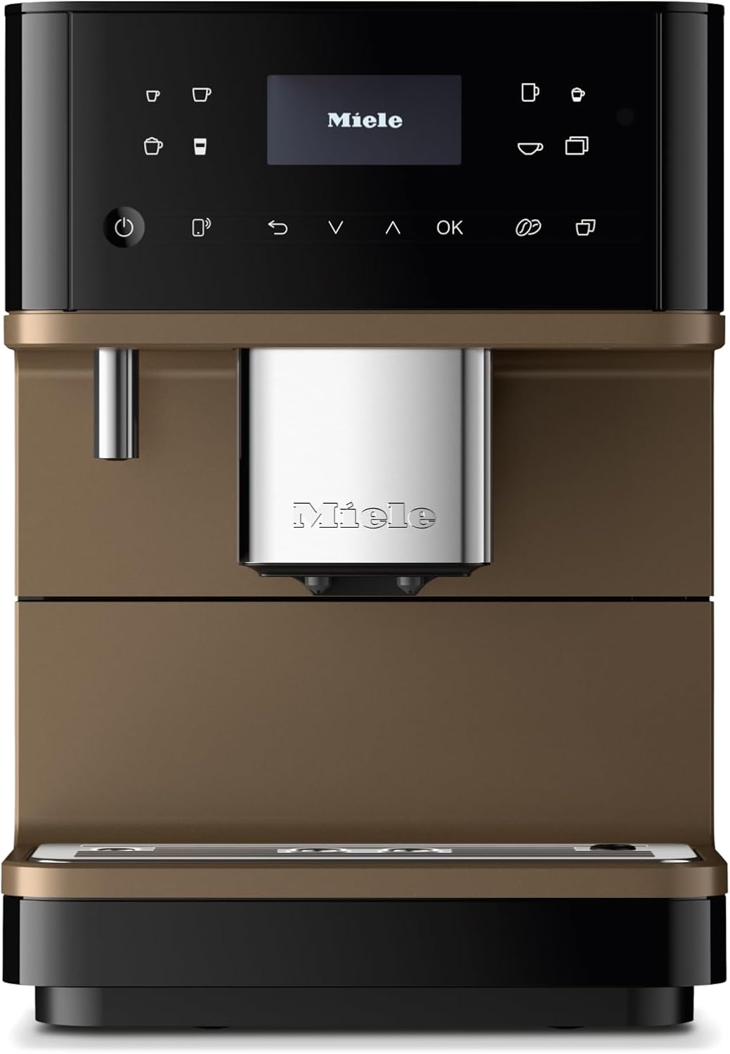 Miele CM 6360 MilkPerfection Automatic Coffee Machine - OneTouch for Two, AromaticSystem, 8 individual profiles, DoubleShot, WiFi-compatible, LED lighting, in Obsidian Black BronzePearl Finish