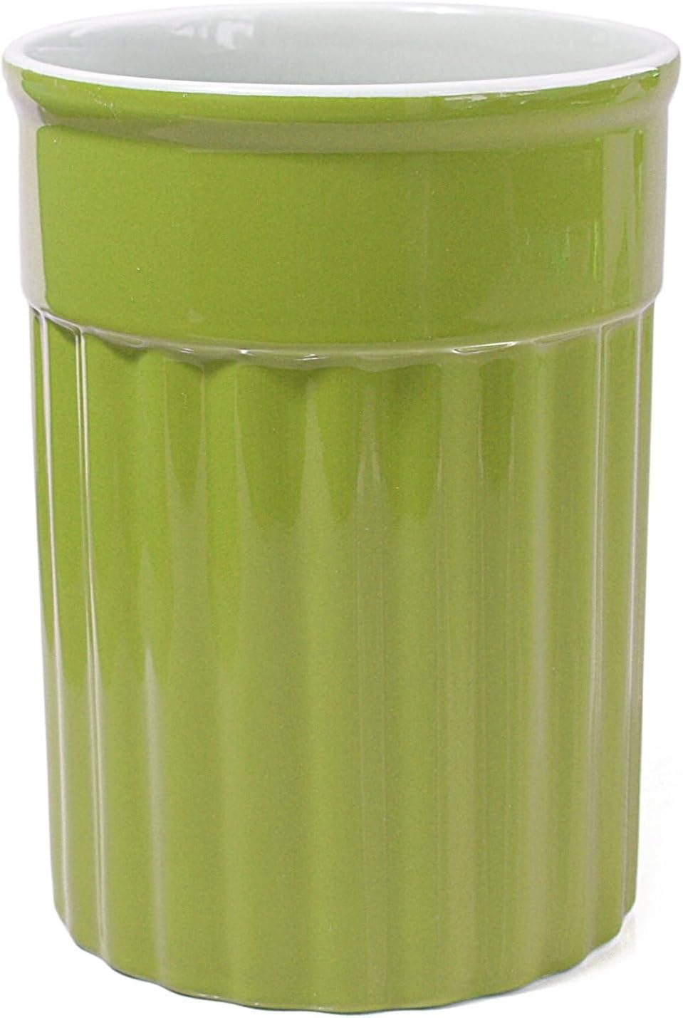 Omniware Simsbury Tool Jug, Citron - Rustic Stoneware Utensil Holder, Farmhouse Kitchen Decor, Large Countertop Utensil Storage Crock, Dishwasher Safe, Vintage-Inspired Organizer for Spatula