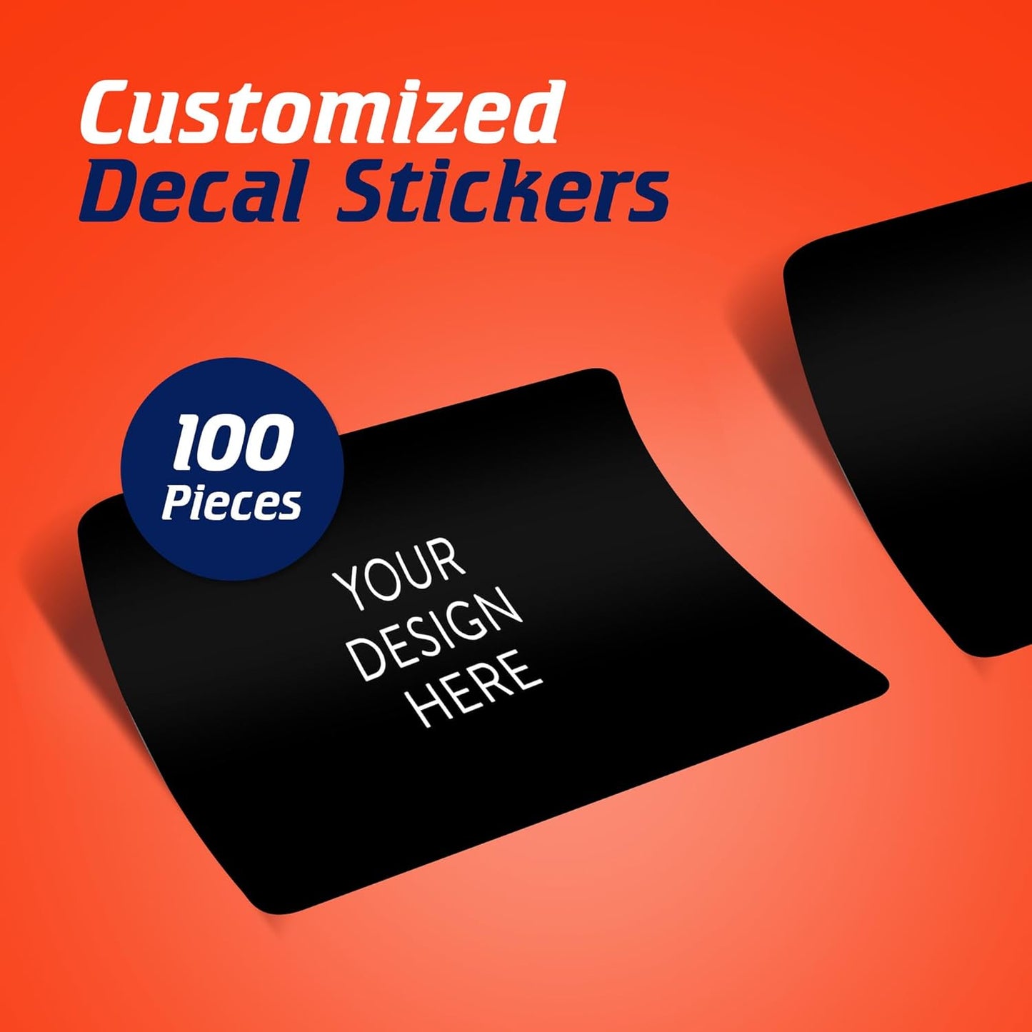 Custom Vinyl Stickers - Upload Your own Image, Text, Design, Logo - Personalized Logo Labels for Handmade, Packaging, Bottle, Jars, Candle, Brand Stickers (Black, 5x3) 5-1000