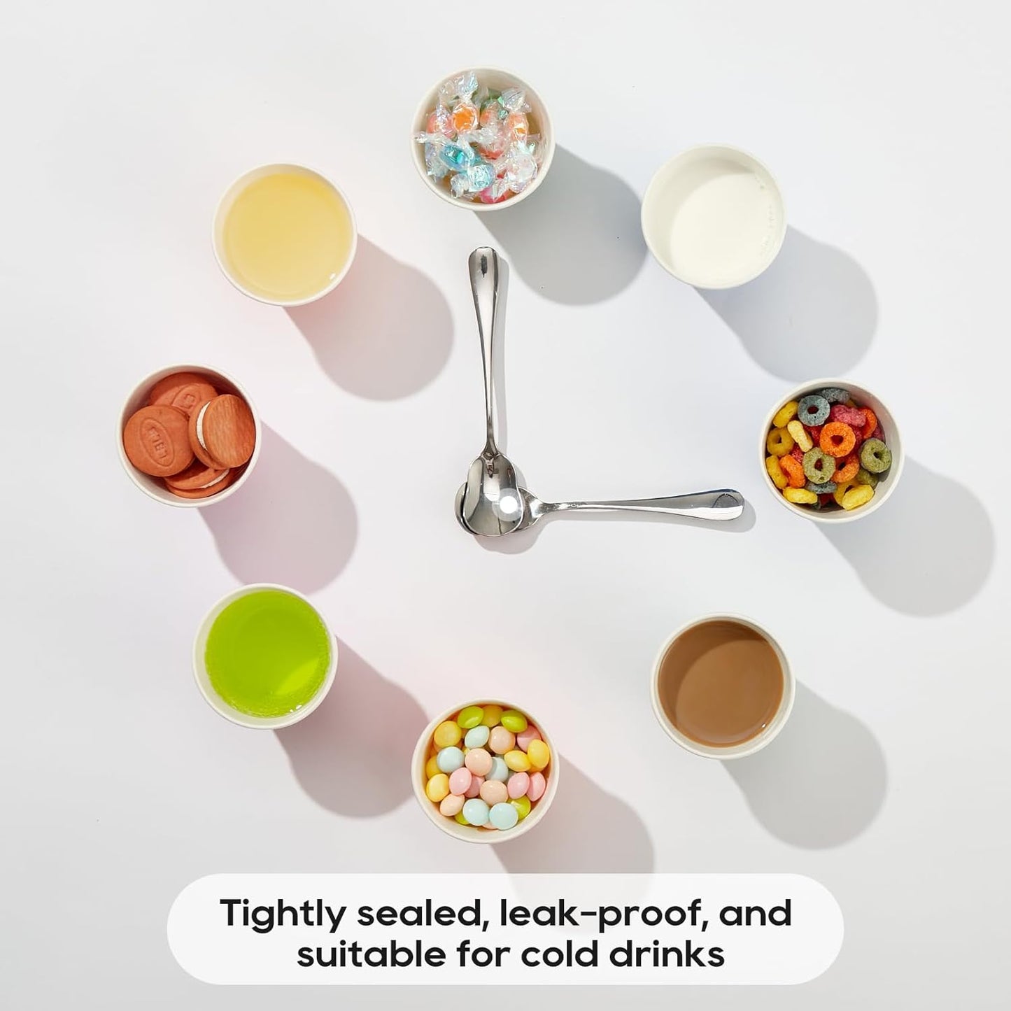 1000 Pack 5oz Paper Cups, Multicolor Paper Disposable Cups, Small Mouthwash Cups, Cold Beverage Drinking Cup for Party, Travel and Event (Strip)