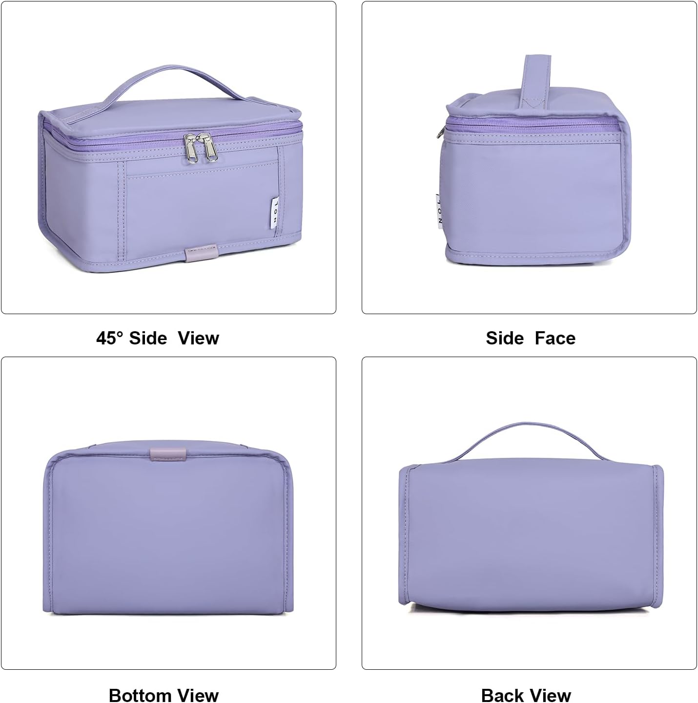 NOL Natural Organic Lifestyle Small Lunch Bag Mini Lunch Box Insulated Lunch Bag for Men/Women Leakproof Cooler Tote Bag Lightweight Nylon Waterproof Lunch Box For Work, Light purple