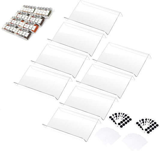 Acrylic Seasonings Spice Rack,Acrylic Spice Drawer Organizer,4 Tier,for Drawer/Countertop,Organize and Display Your Spices,and Seasonings(Jars not included)