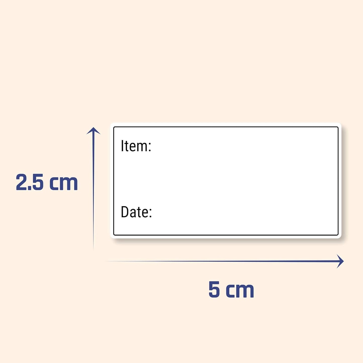 200 Pieces, 2" x 1", Removable Food Labels for Freezer Storage, Date Stickers to Write On