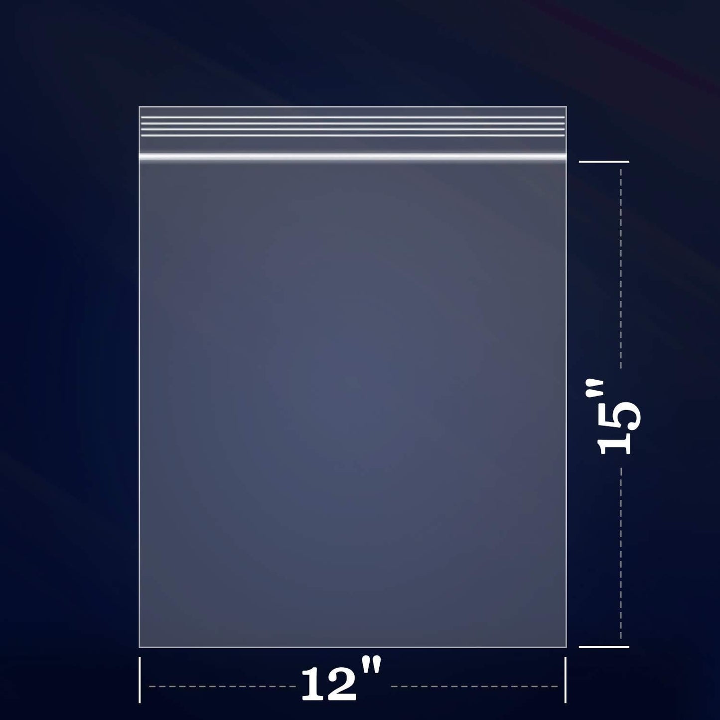 iMailer - 500 Count - 13" x 15" Clear Reclosable Zip Plastic Poly Bags - 2 Gallon Zip Bags for Clothing, T-Shirts, Pants