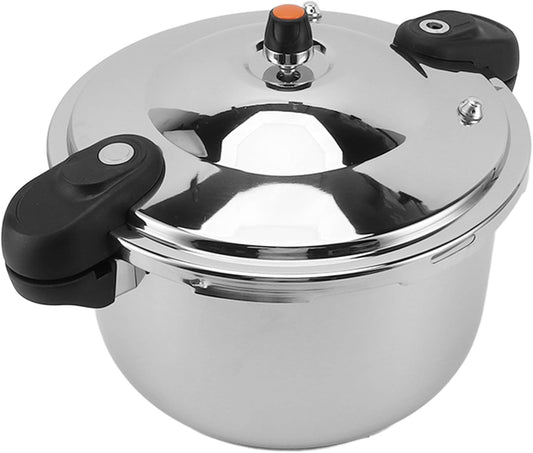 Stainless Steel Pressure Cooker, 80kpa Dual Handle Pressure Canner Large Capacity Pressure Cooking Pot Kitchen Pressure Pan for Gas Stove Electric Stove Induction