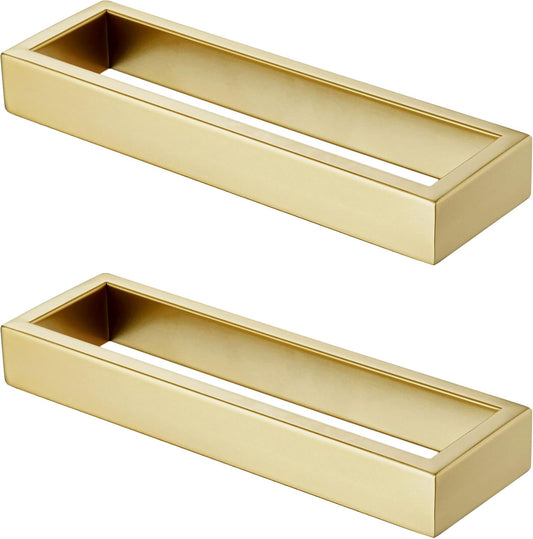 KOKOSIRI Towel Rings Brushed Gold Hand Towel Bars 9-Inch Kitchen Towel Rack Stainless Steel Bathroom Hardware Wall Mounted, 2 Pack B4008BG-L9-P2