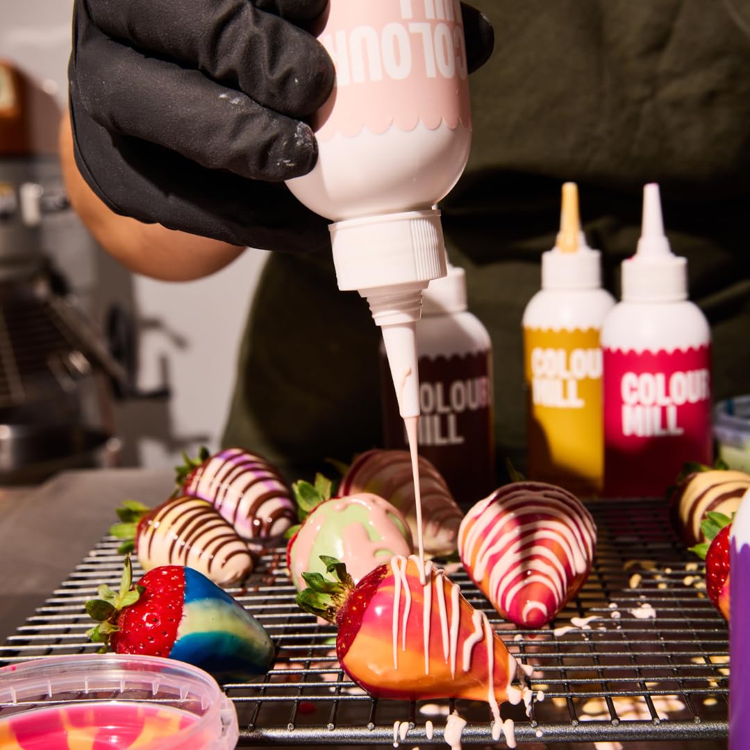 Colour Mill Chocolate Drip Easy-Melt Drizzle for Desserts, 125 Grams Blush