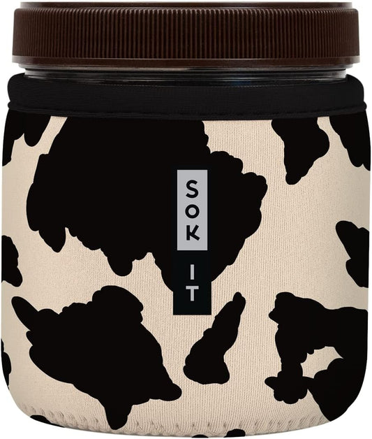 Sok It IceCreamSok Insulated Neoprene Cover (Cow Print, Straight Ice Cream Pints)