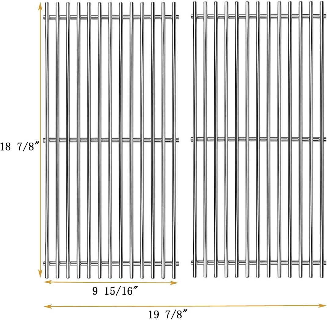 SF6081 (2-Pack) 18 7/8" SUS304 Cooking Grates for Weber Genesis II E210 Grill Grates for Weber Genesis II E-210 S-210 Genesis LX E240 S-240, Weber 60004001 65004001 66801 66094