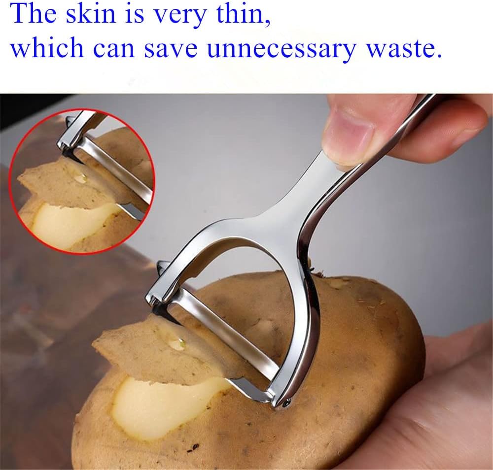 Vegetable Peeler,Fruit,Apple, Potato Peeler Stainless Steel Sharp photato Cutter Y-Shaped kitchen Gadget Peeling Portable Home Kitchen Tools-5 Years of Warranty