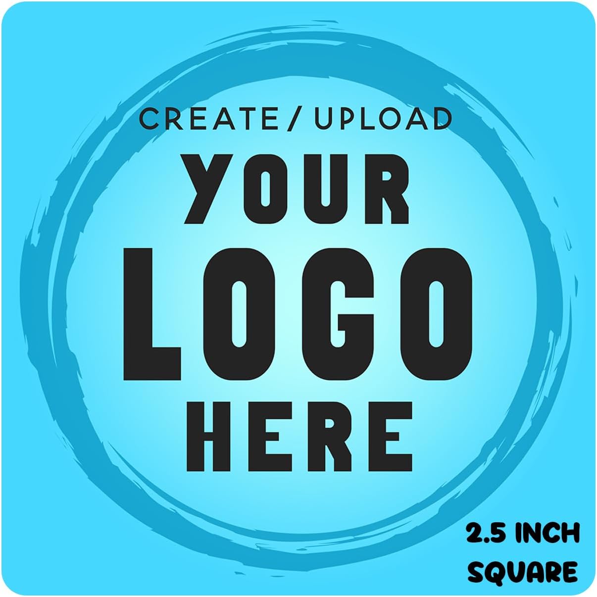 Custom Stickers Label Rolls, Build Your Own Stickers/Labels Any Design Premium Gloss BOPP Custom Sticker, Personalized Stickers for Business Logo, Custom Printed Sticker Labels 50+ (2.5 Inch Square)