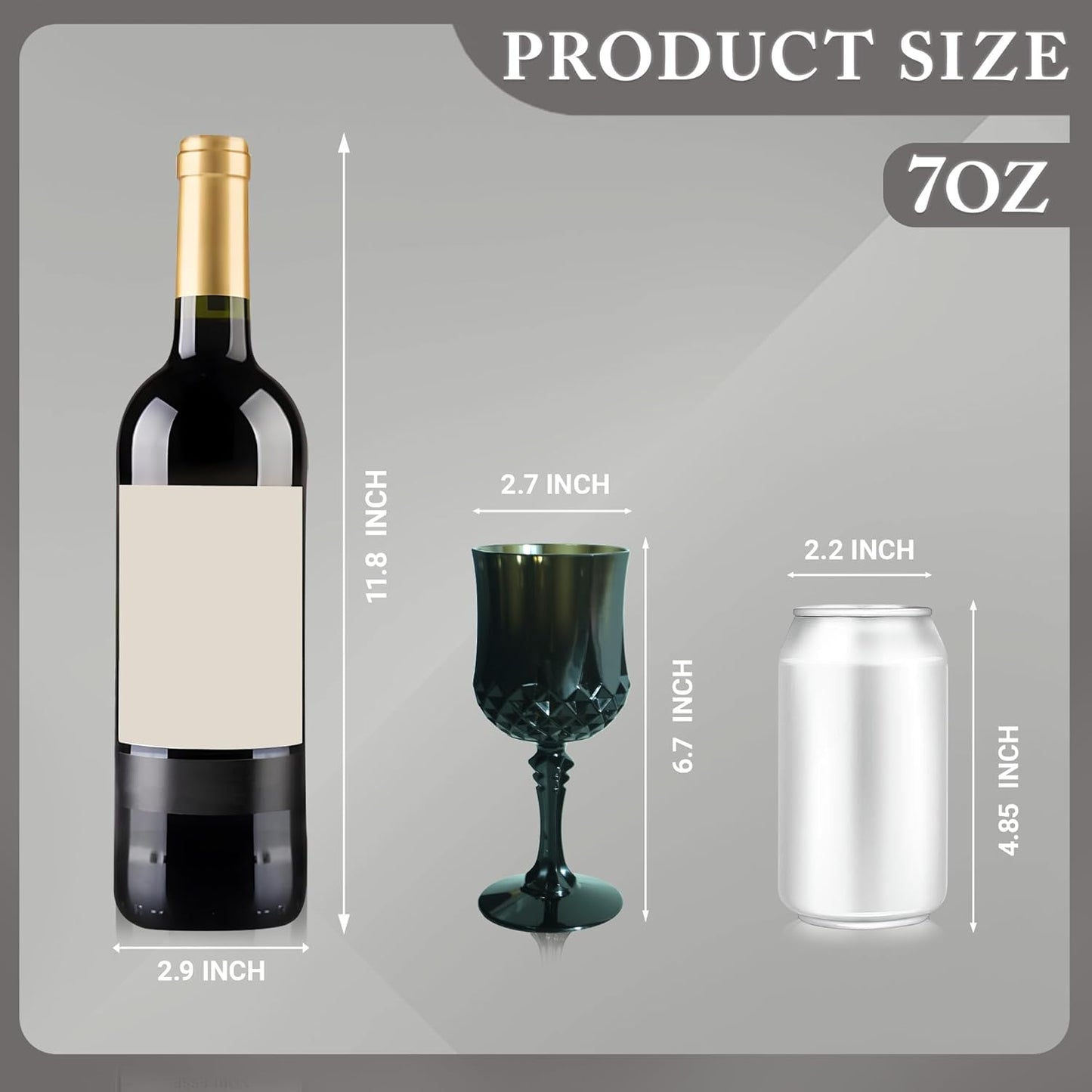 Plastic Wine Glasses，Plastic Goblets Vintage Style Cordial Drinking Glasses for Wedding Reception, Grand Event Party Supplies (24, Black)