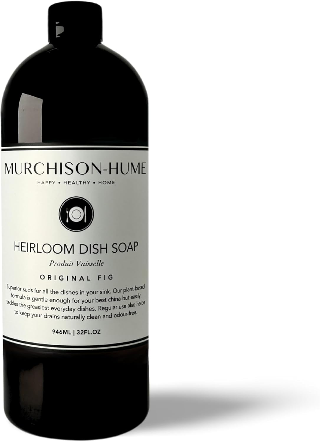 Murchison-Hume Heirloom Dish Soap, Made in Australia, Plant-Based, Non-Toxic, Biodegradable 32 Fl Oz Refill Original Fig (PET) (32 Ounce PET, Original Fig)