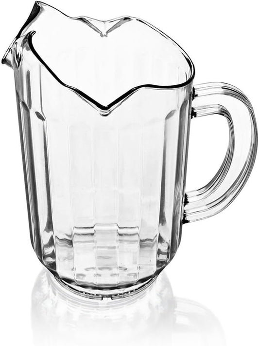 New Star Foodservice Resturant-Grade Polycarbonate Plastic Water Pitcher (3 Spouts (Clear), 60 oz (Set of 12))
