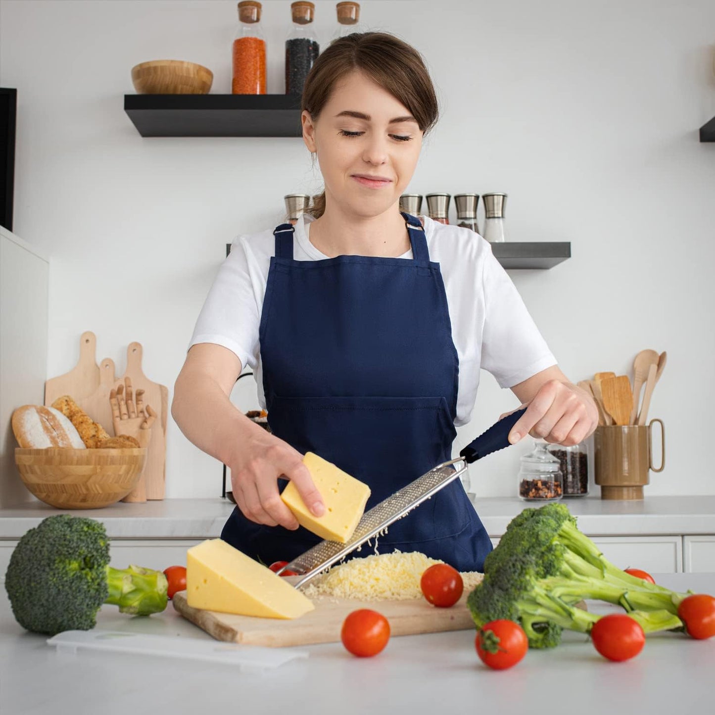 Deiss PRO Lemon Zester & Heavy Duty Cheese Grater & Vegetable Grater — Parmesan Cheese, Lemon, Garlic, Nutmeg, Chocolate, Fruits, Vegetables, Ginger Grater - Stainless Steel Cheese Shredder - Black