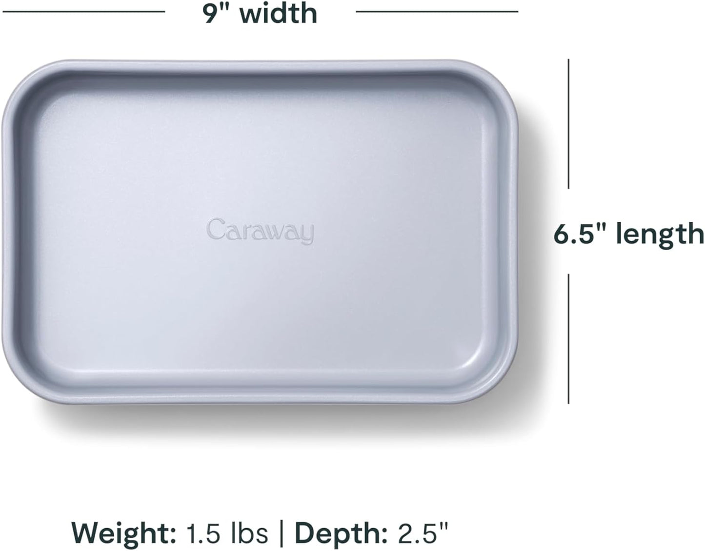 Caraway Nonstick 9” x 6.5” Small Rectangle Baking Pan Duo – Non-Toxic, PTFE & PFOA Free – Aluminized Steel Core – Deep Ceramic Baking Pan for Casseroles, Lasagna & More - Marigold
