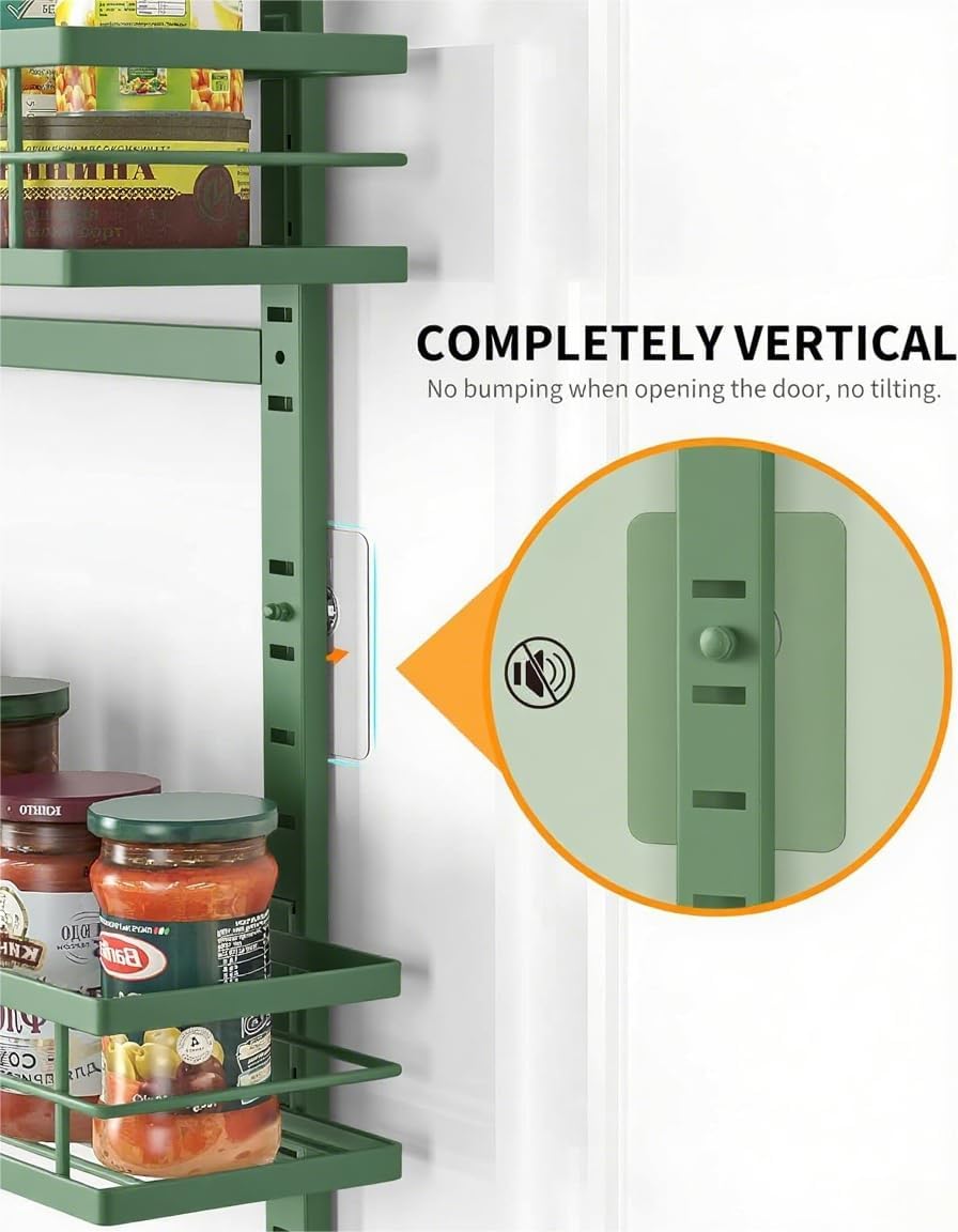 Moforoco Sage Green 9-Tier Over The Door Pantry Organizer, Pantry Organization and Storage, Black Hanging Basket Wall Spice Rack Seasoning Shelves