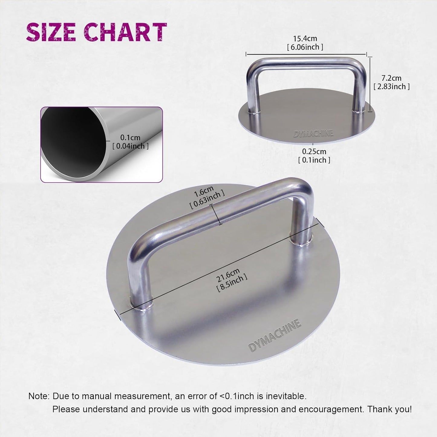 Smash Burger Press,8.5 Inch Stainless Steel Hamburger Press,2.5mm Thick Heavy Duty Non-Stick Smooth Smasher,Round Grill Weight Press, Griddle Press Kitchen Stuff,For Cooking Beef Bacon Steak