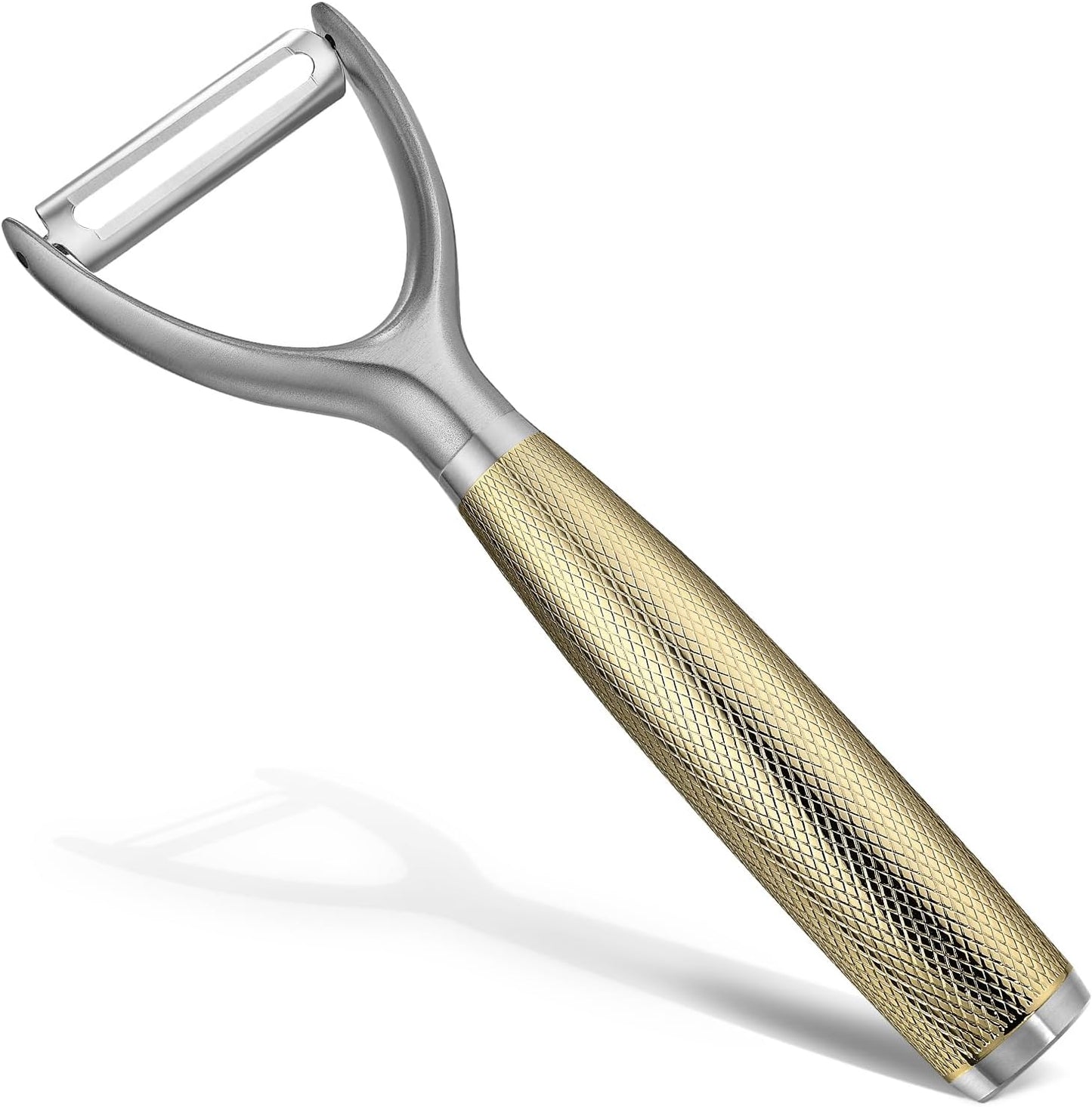 Luxury Y-Type Vegetable Peeler – 24K Gold Plated Handle, 304 Stainless Steel Ultra Sharp Blade, Ideal for Potatoes, Apples, and Other Fruits & Vegetables
