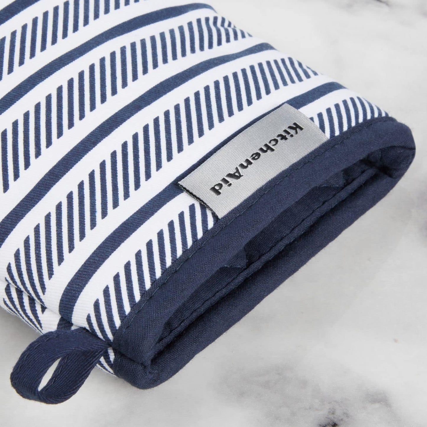 KitchenAid Albany Mini Oven Mitt 2-Pack Set, Ink Blue, 5.5"x8"