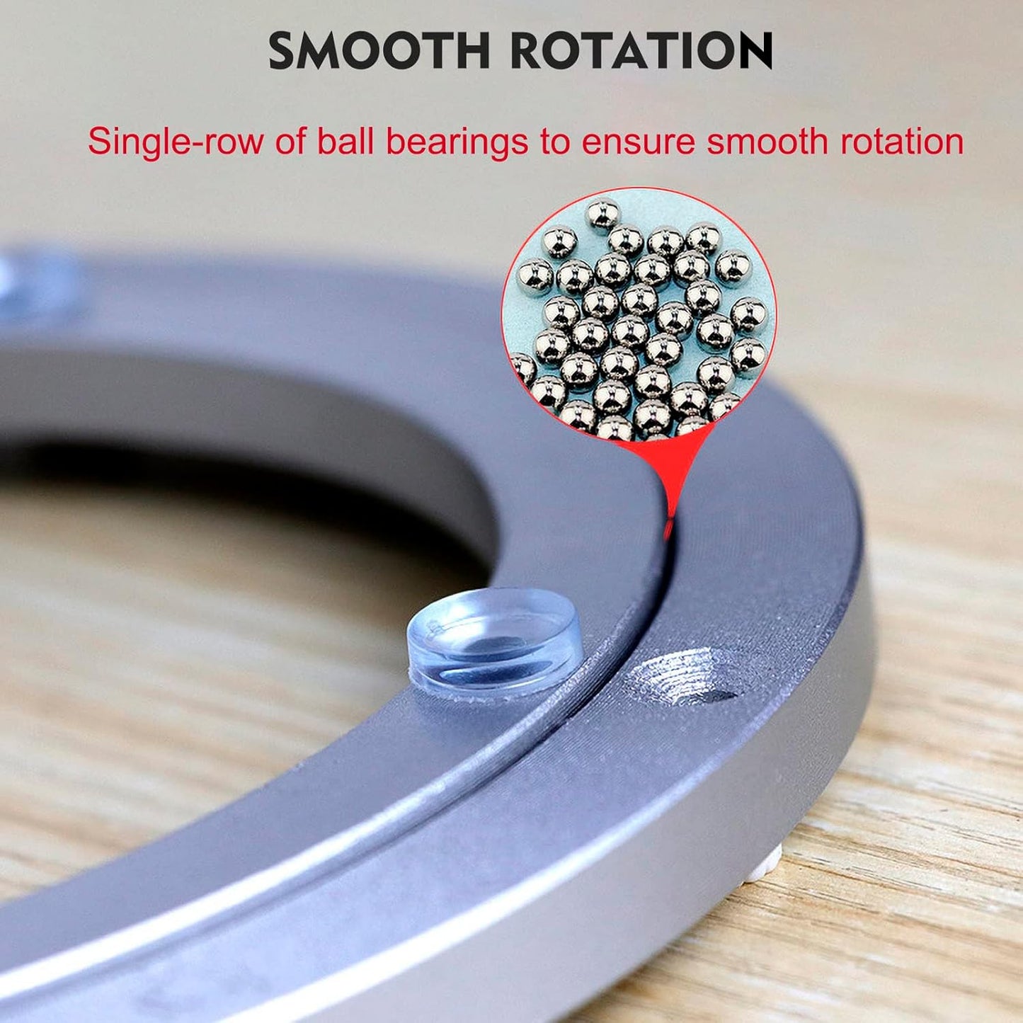 Aluminium Alloy Turntable Bearing, Heavy Duty Swivel Turntable Lazy Susan Rotating Bearing Turntable Round Dining Table Smooth Swivel Plate Hardware (140mm - 5.5inch)