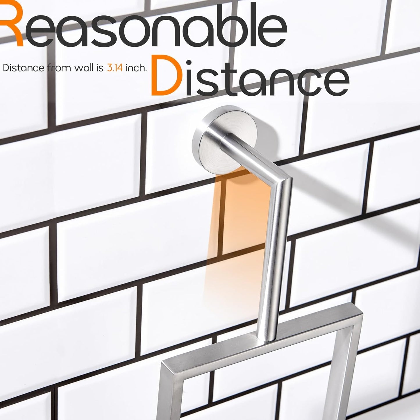 Towel Ring Brushed Nickel Hand Towel Rack for Kitchen Decor Wall Mount Stainless Steel Bath Towel Hanger Bathroom Hardware Accessories, AN3005BR