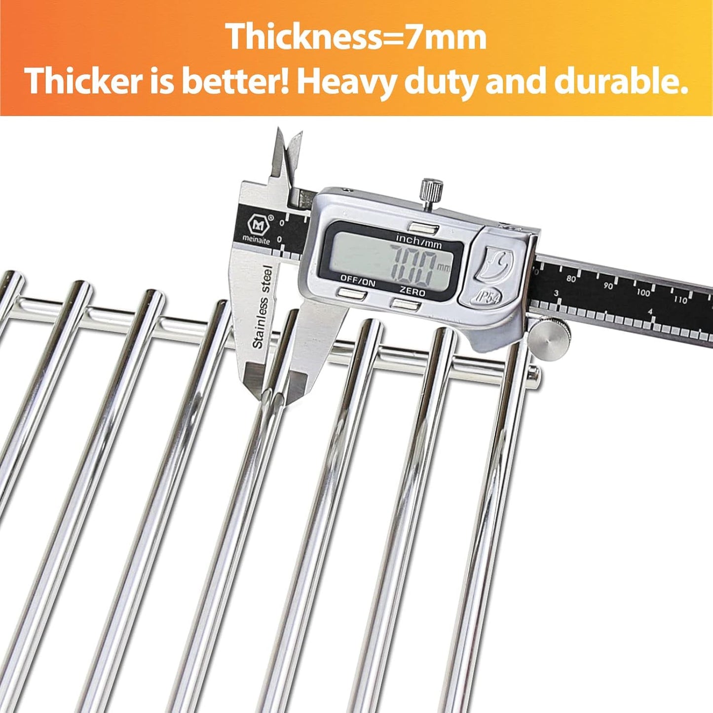 7639 Grill Grates for Weber Spirit I & II 300 Series, Spirit E/S 310 320, 304 Stainless Steel, Cooking Grates for Genesis Silver B/C, Genesis Gold B/C, Genesis Platinum B/C, 7638, 65906, 17.3", 2 Pack