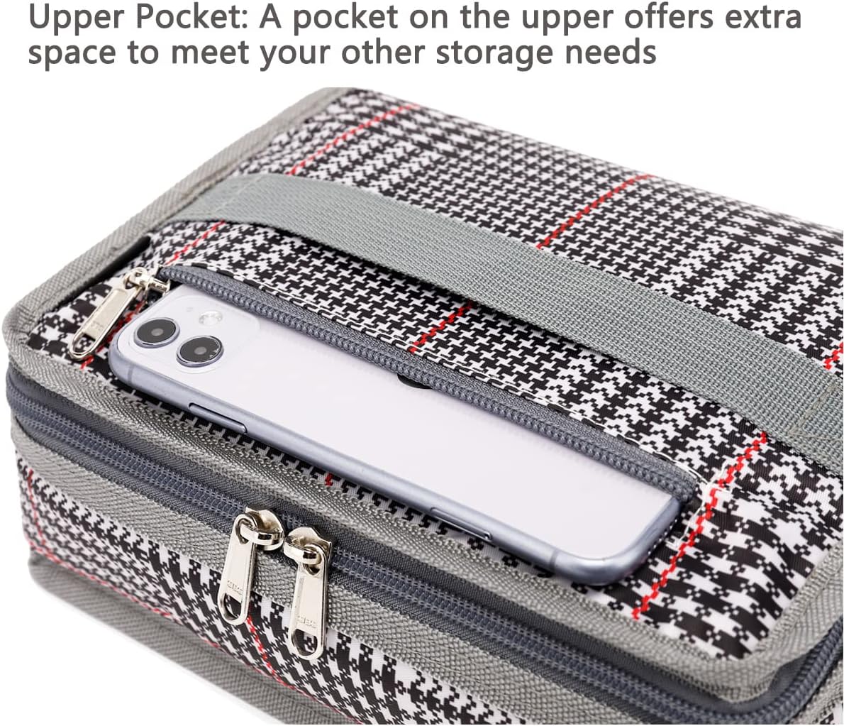 FlowFly Small Insulated Lunch box Portable Soft Bag Mini Cooler Thermal Meal Tote Kit with Handle for Work & School (W&B)