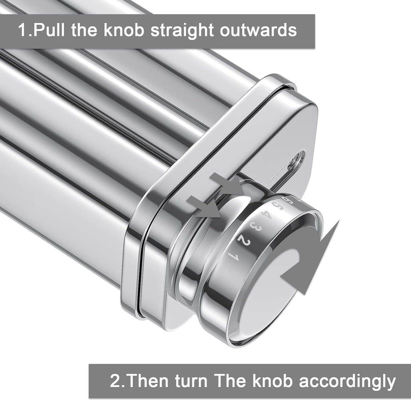 Pasta Maker Attachment for KitchenAid Stand Mixer, Includes Pasta Sheet Rollar, Spaghetti Cutter, Fettuccine Cutter, Stainless Steel Pasta Attachment Sets by InnoMoon