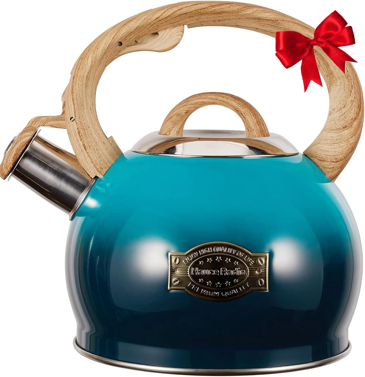 Tea Kettle, Whistling Stovetop Teapot Food Grade Stainless Steel Tea Kettles for Stove Top with Anti-hot Ergonomic Handle,Kettle Spout for Tea, Coffee or Milk, 2.1 Quart Tea Pots