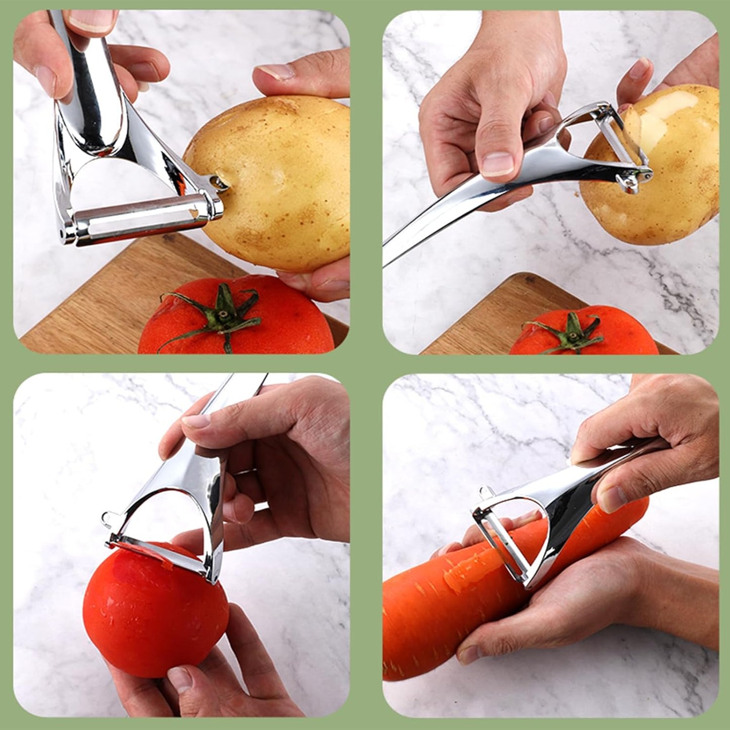 Peeler Stainless Steel Sharp Blade Ergonomic Handle for Vegetables Fruit Potato Carrot Apple
