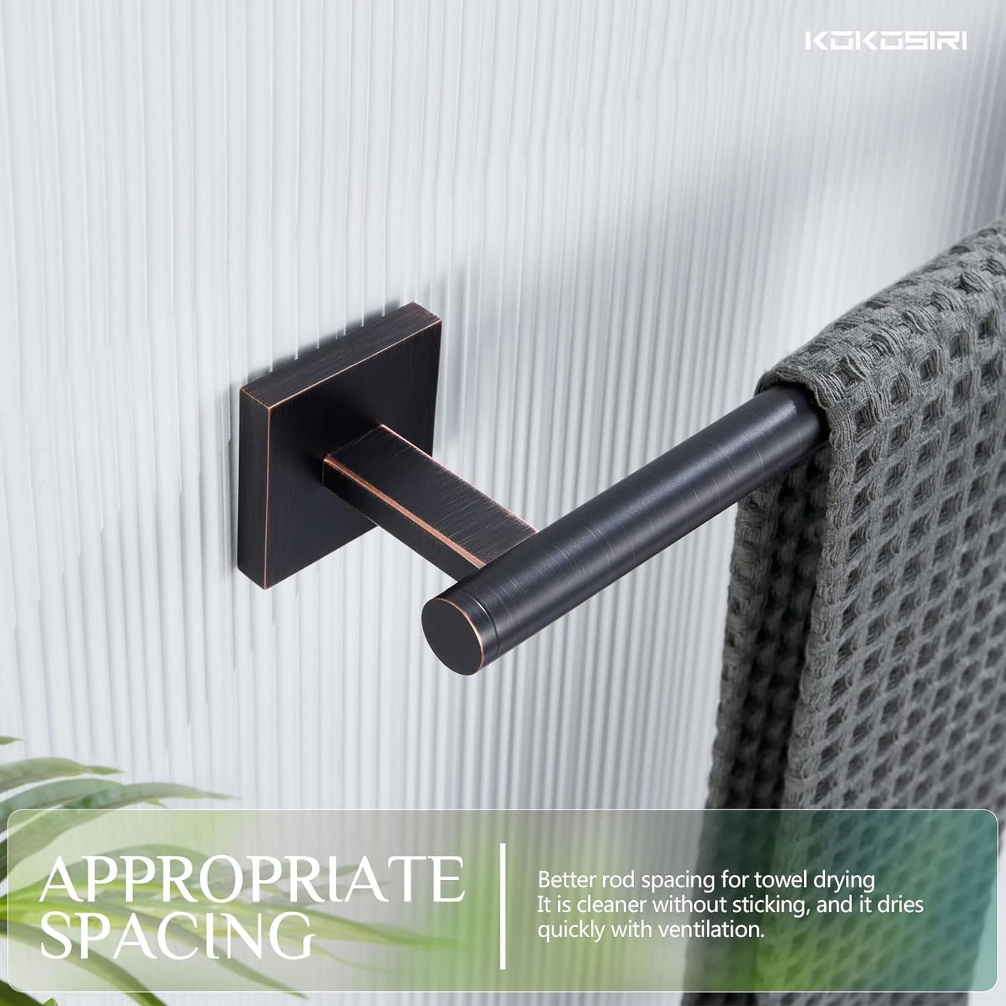 KOKOSIRI Bathroom Towel Bar 32'' Towel Holder for Bath Kitchen Cabinet Towel Rails 32 Inch, 2 Pack Oil Rubbed Bronze Stainless Steel B4005ORB-L32-P2
