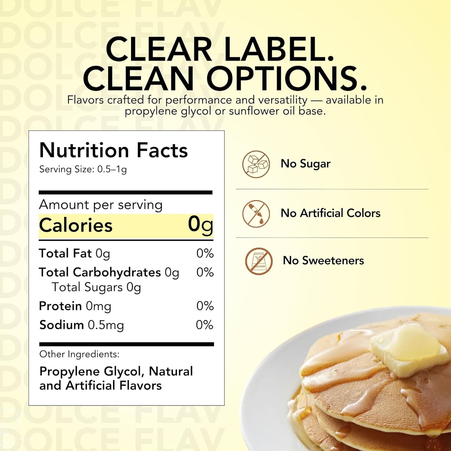 Dolce Flav Butter Extract – 2 Ounce Water-Soluble Kosher, Sugar-Free, Concentrated Imitation Butter Flavor for Baking, Cookies & Frostings, Includes Measured Dropper