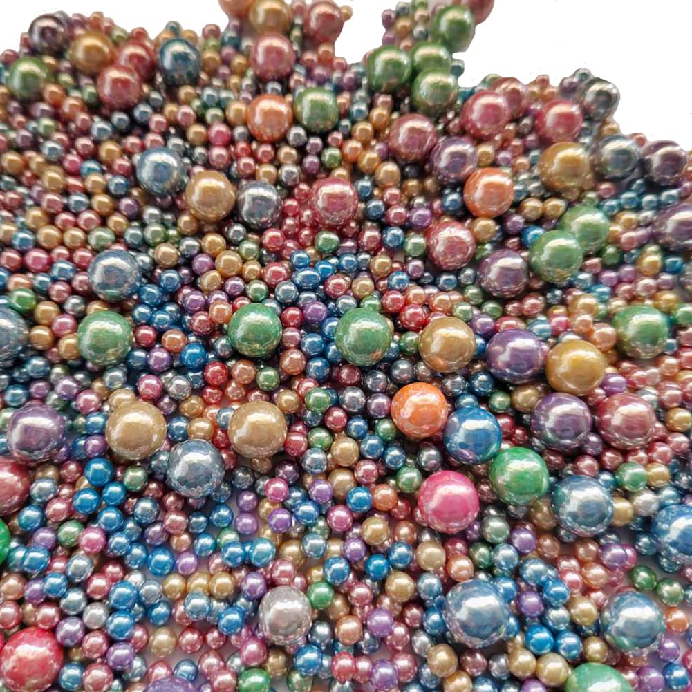 Edible Light Colorful Sugar Pearls Candy Sprinkles 120G/ 4.23Ounce Baking Cake Sprinkles Cupcake and Cake Topper Cookie Decorations Wedding Party Valentines Halloween Christmas Supplies