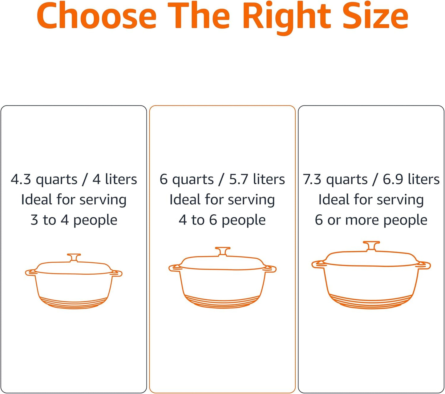 Amazon Basics Cast Iron Dutch Oven Pot with Lid, Enameled, Round, Dual Handles, Heavy-Duty, Medium, 6-Quart, Purple