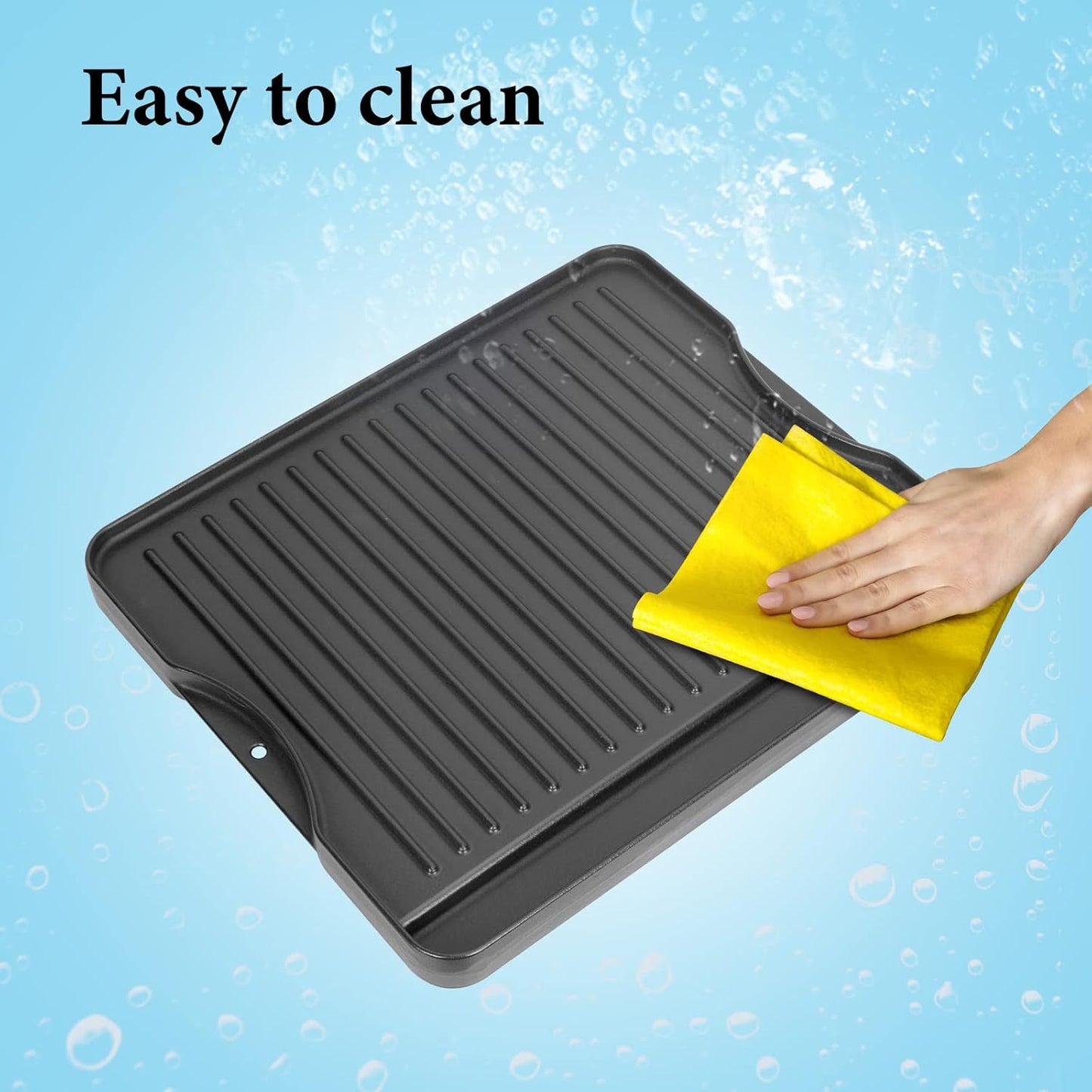 Cast Iron Cooking Griddle for Camp Chef, Reversible Double-sided Griddle for All Camp Chef 14" x 16" Outdoor Stoves 2 Burner Stove Explorer 2-Burner, 3-Burner, 2X, 3X, Single Burner Stove，1 Pack