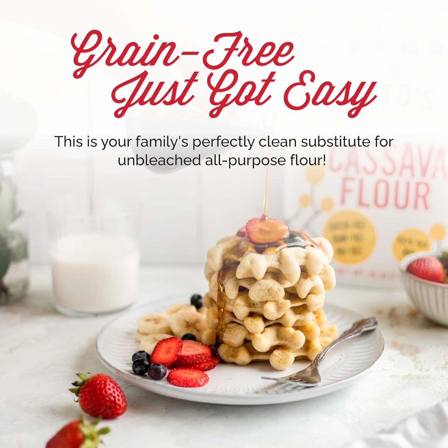 Otto's Naturals Organic Multi-Purpose Cassava Flour, Gluten-Free, Grain, Nut and Gum-Free, 1-to-1 Wheat Alternative, Paleo, AIP, 10 lb