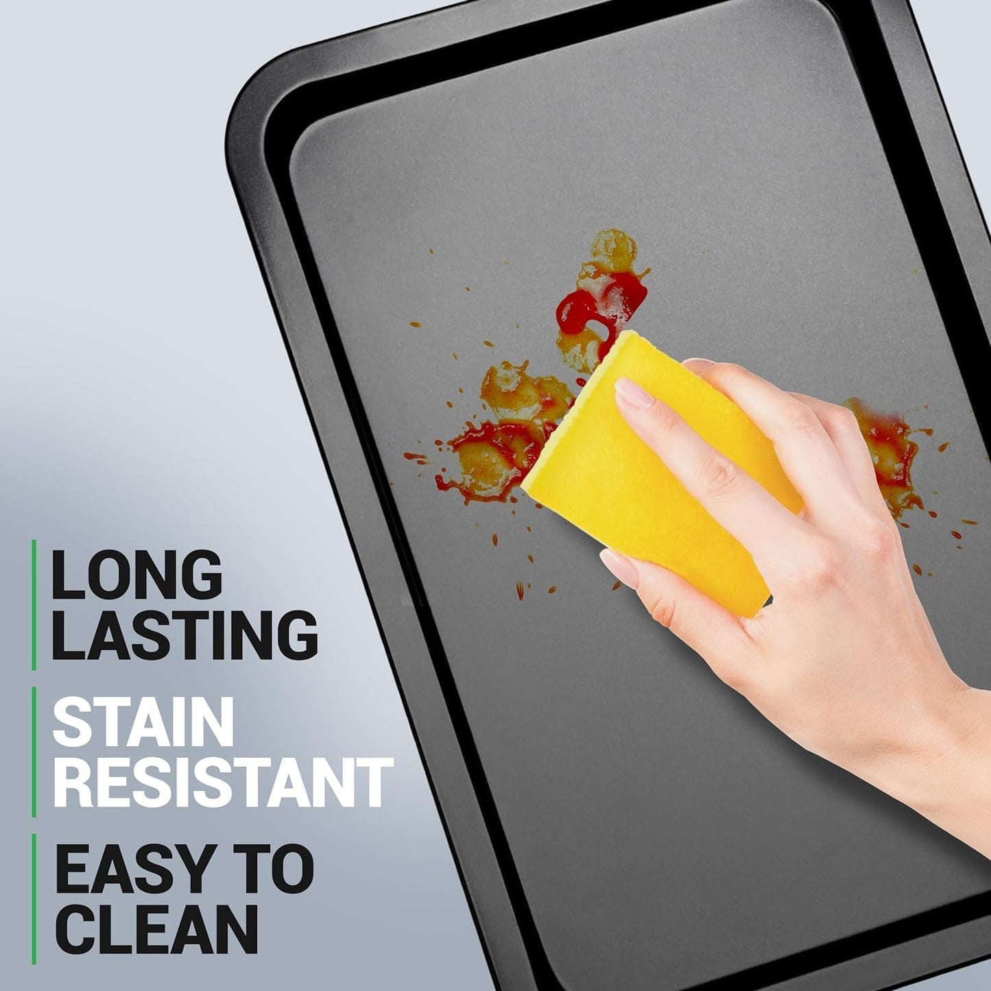 NutriChef 10-Piece Non-Stick Baking Set – Heavy-Duty Carbon Steel Bakeware Set w/ Cookie Sheets, Muffin Pan, Roasting Pan, Cake Pan, Baking Tray, Pizza Pan – Effortless Food Release & Easy Cleanup