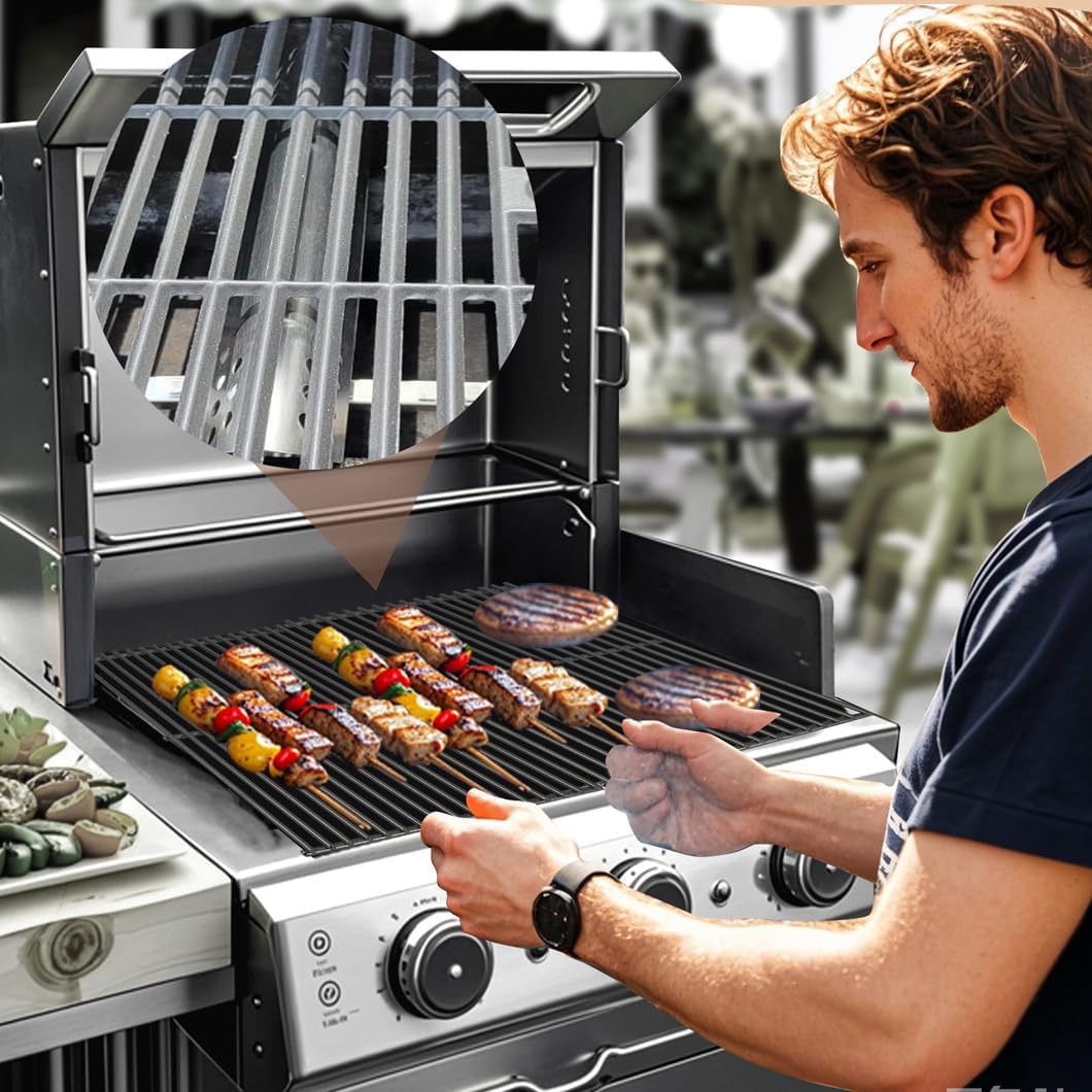 CF876C (3-Pack) 16 7/8" Cast Iron Cooking Grid for Charbroil 463441312, 463432215 463461613 463436214 463436215 463441514 463440109 463436213 463420508