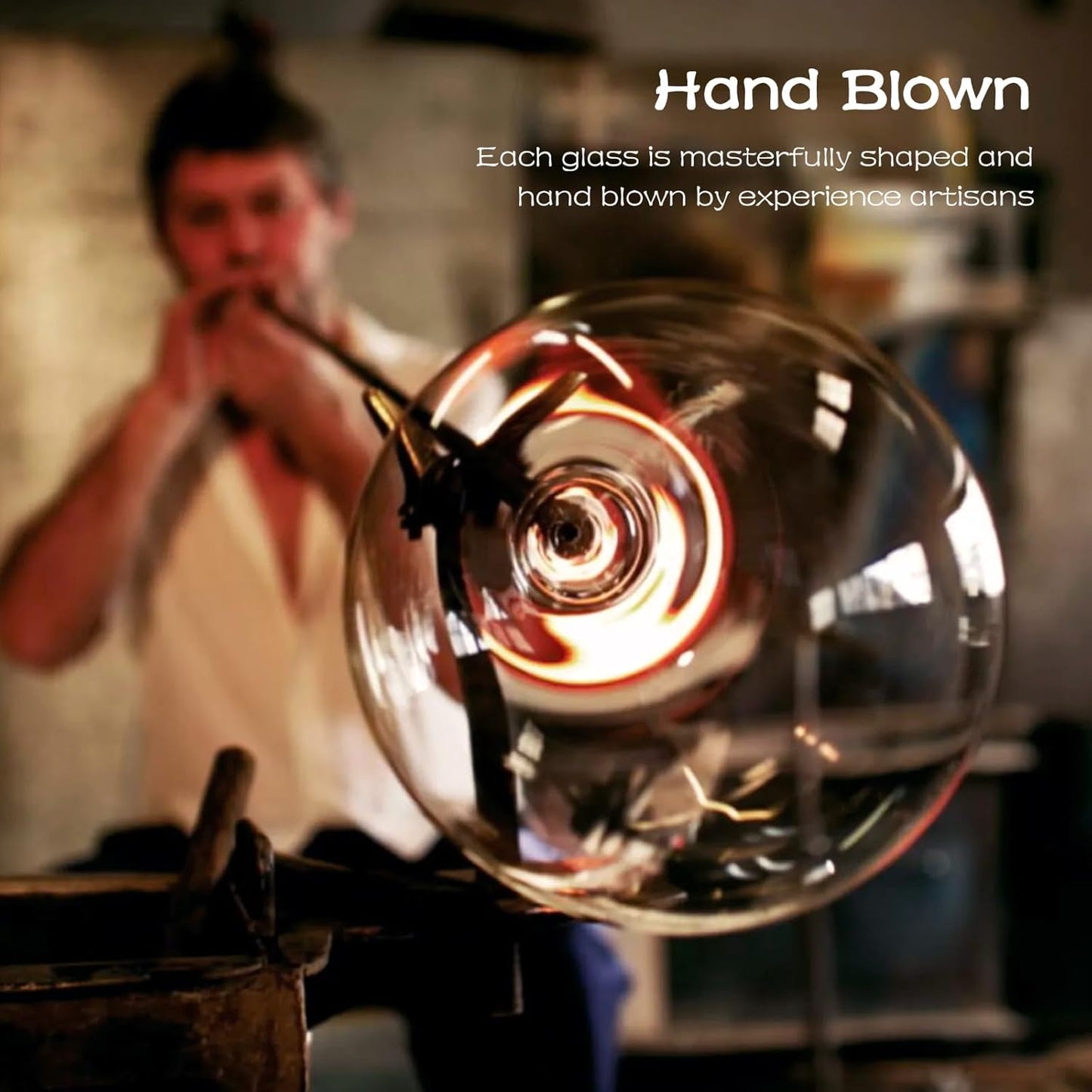 Chouggo Super Large 28Oz Wine Glasses Set of 4, Hand Blown Crystal Red Wine or White Wine Burgundy Glass, Hand Crafted by Artisans - Gifts for Women, Men, Wedding, Anniversary, Christmas, Birthday