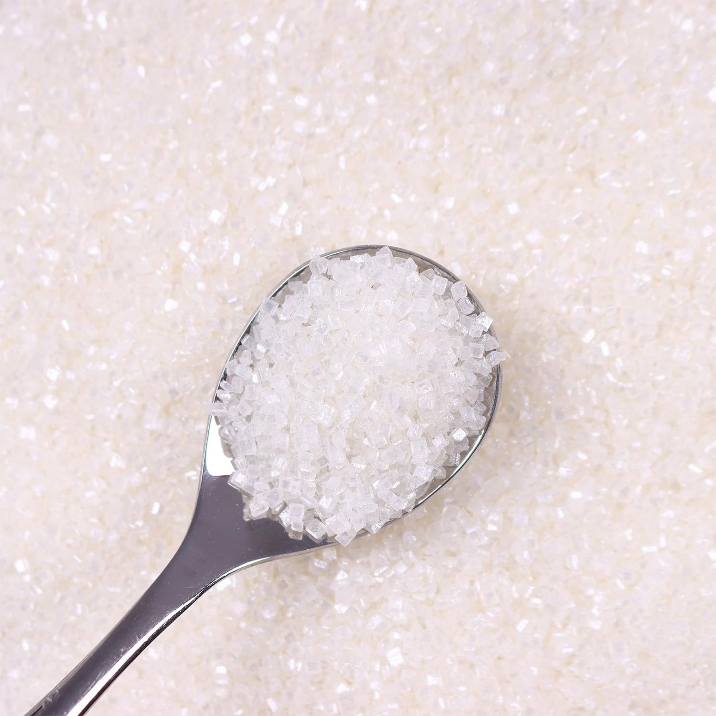 Sanding Sugar Edible for Cakes Decorating White Sugar Sprinkles 5.3oz Sugar Crystals Cake Sprinkles for Baking Cupcakes Topper Cookies Ice Cream Topping