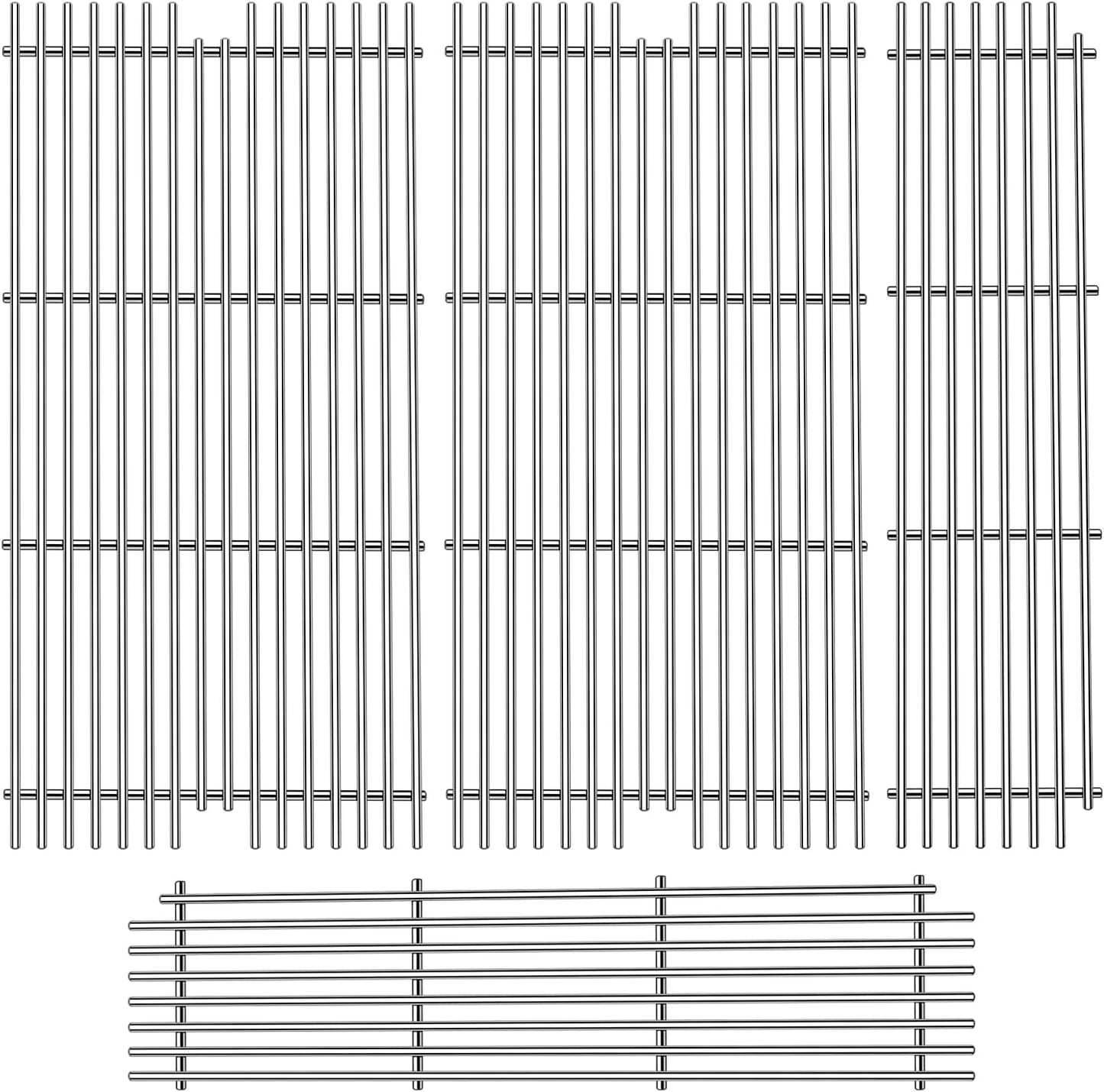 2 Pack 54911 Cooking Grid with 2 Pack 54921 Grill Grates Replacement for Viking VGBQ 30 Inch T Series VGBG 41 Inch T Series VGBQ 53 Inch T Series