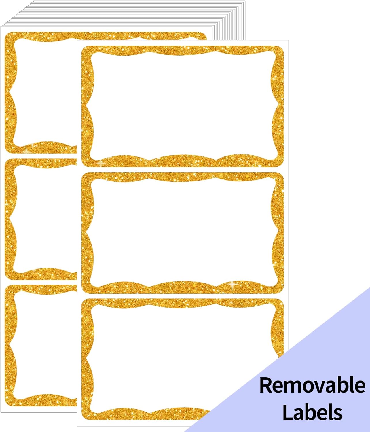 STARLIBOO Holographic Colored Labels Stickers, 3X5 Inch Removable Large Label Stickers for Moving Boxes and Storage Bins- Waterproof- Writable- Tear Resistant (Holographic Red