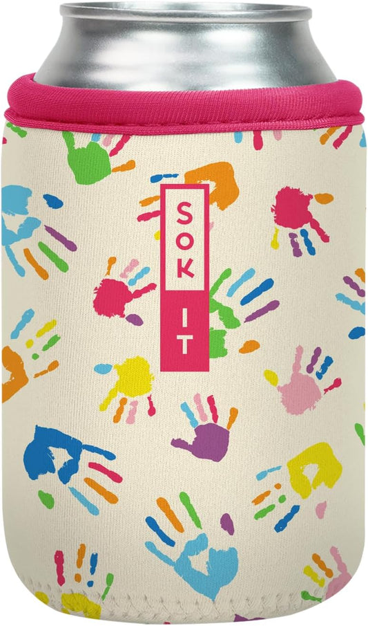 Sok It CanSok Sleeve for Beer & Soda Insulated Neoprene Cover (Hand-Painted Treasures, 12oz Can Sleeve)